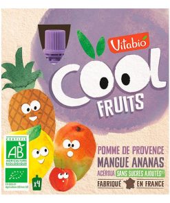 VITABIO – POMME DE NOUVELLE-ACQUITAINE MANGUE ANANAS ACEROLA 4X90G
